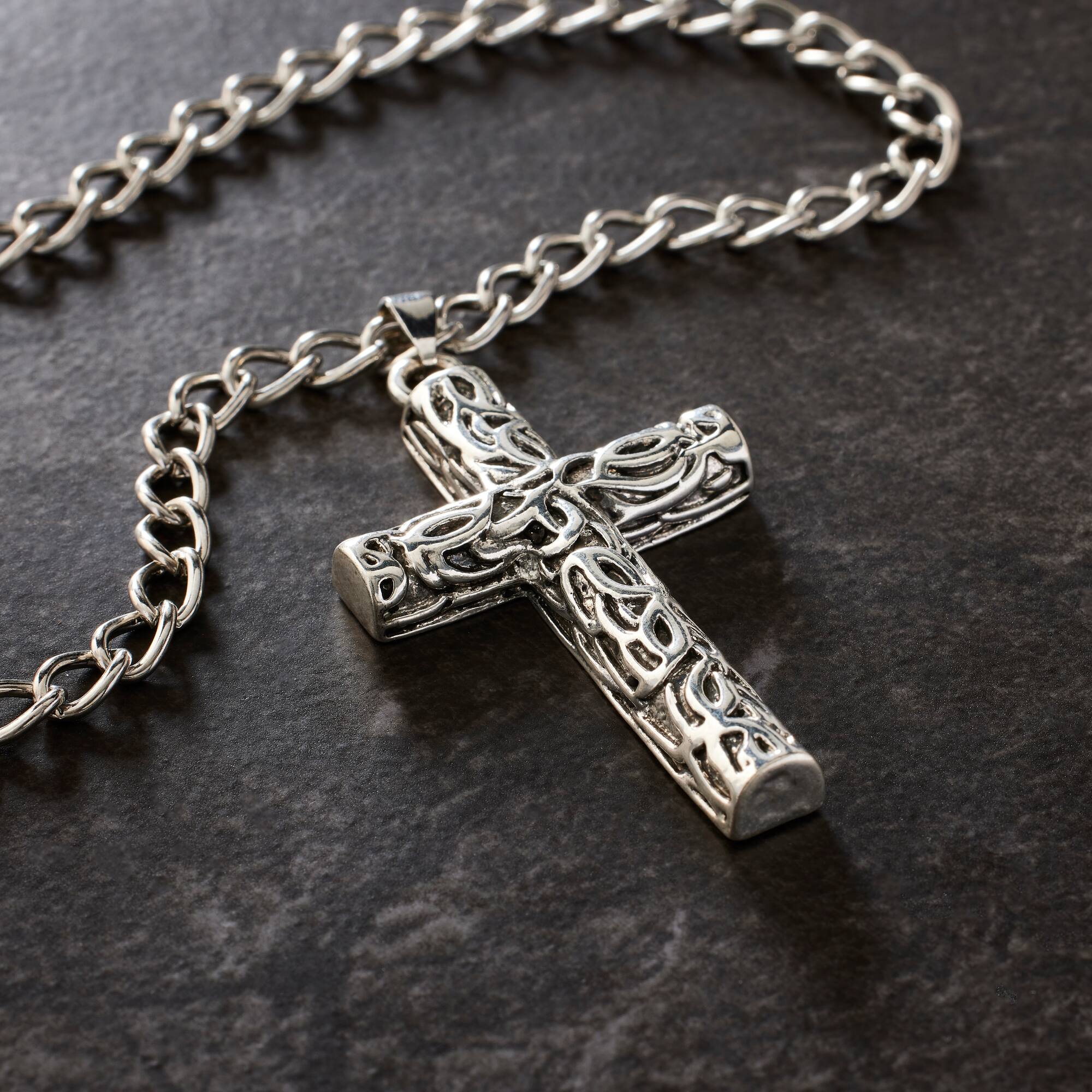 Antique Silver Filigree Cross Pendant by Bead Landing™